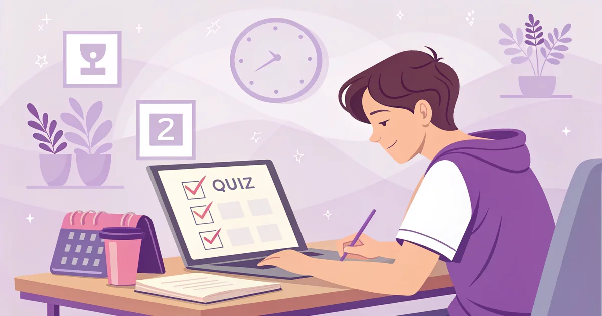 Élève de seconde passant le test de positionnement sur ordinateur en français et mathématiques